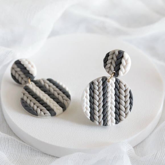 Cozy Knit Earrings - Picture 3 of 7